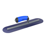 Bon Tool Blue Steel Round End Finish Trowel - Comfort Wave Handle