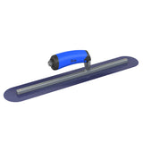 Bon Tool Blue Steel Round End Finish Trowel - Comfort Wave Handle