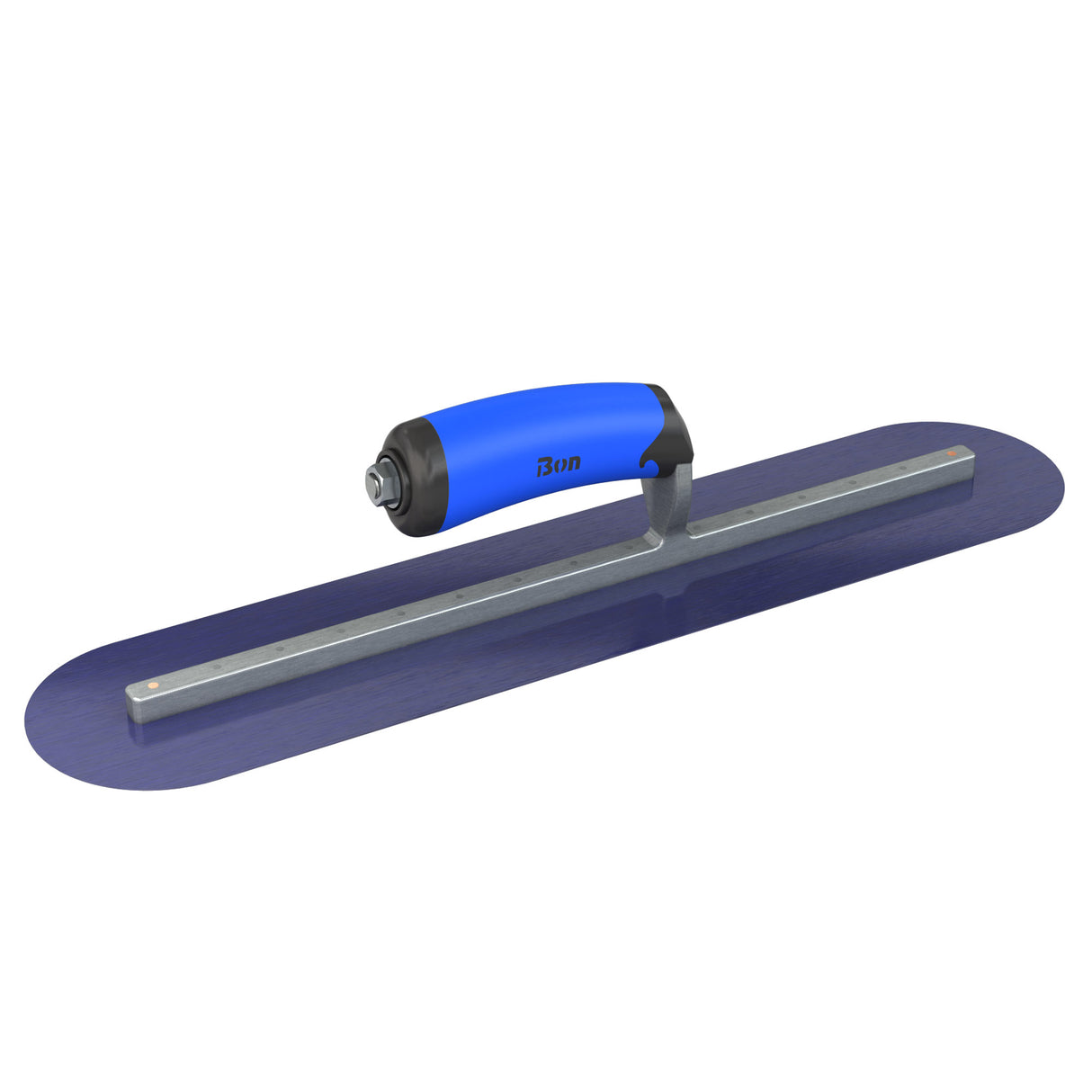 Bon Tool Blue Steel Round End Finish Trowel - Comfort Wave Handle