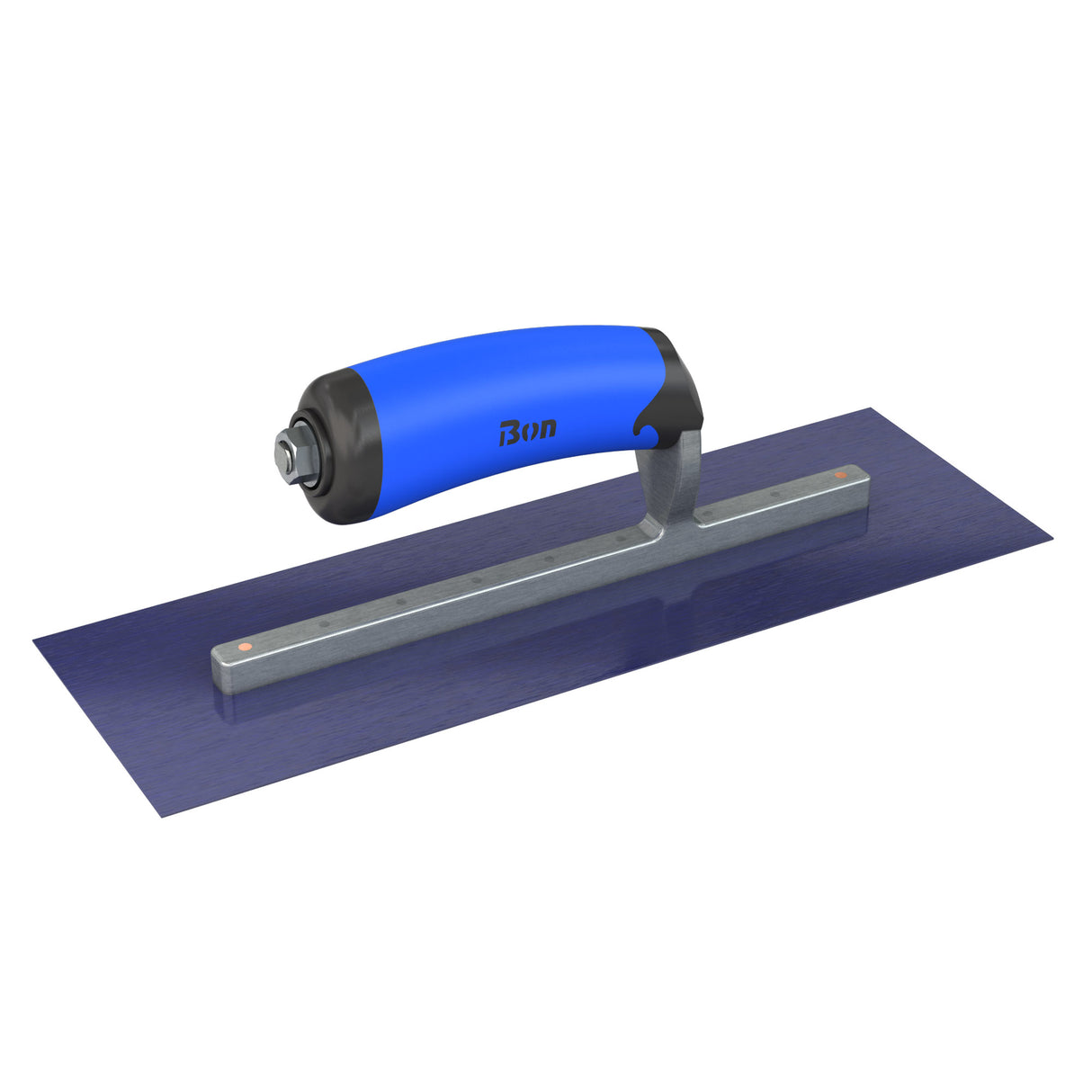 Bon Tool Blue Steel Square End Finish Trowel - Camel Back Wood Handle