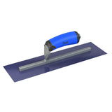 Bon Tool Blue Steel Square End Finish Trowel - Camel Back Wood Handle