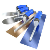 Bon Tool Blue Steel Square End Finish Trowel - Camel Back Wood Handle