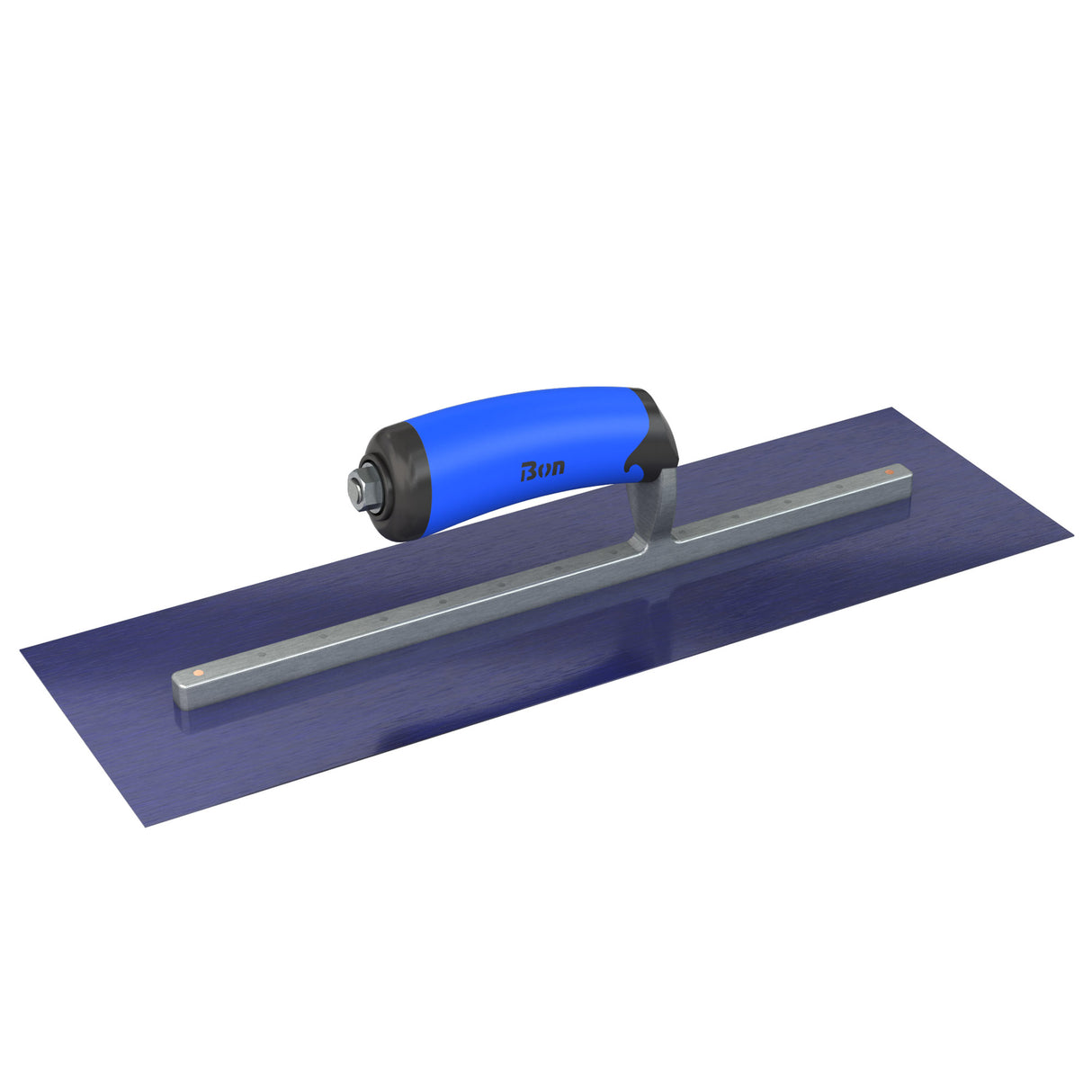 Bon Tool Blue Steel Square End Finish Trowel - Camel Back Wood Handle