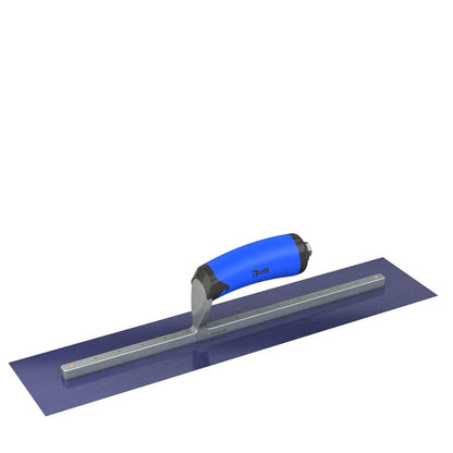 Bon Tool Blue Steel Square End Finish Trowel - Camel Back Wood Handle