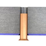 Bon Tool Blue Steel Square End Finish Trowel - Camel Back Wood Handle