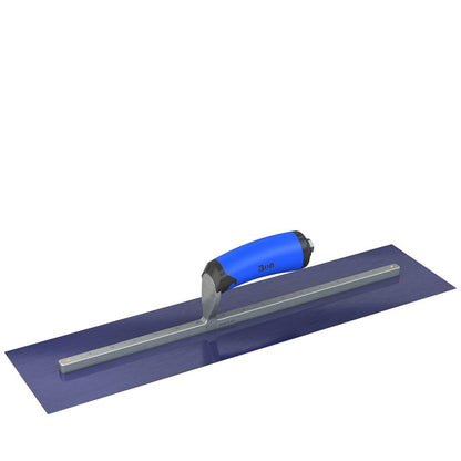 Bon Tool Blue Steel Square End Finish Trowel - Camel Back Wood Handle