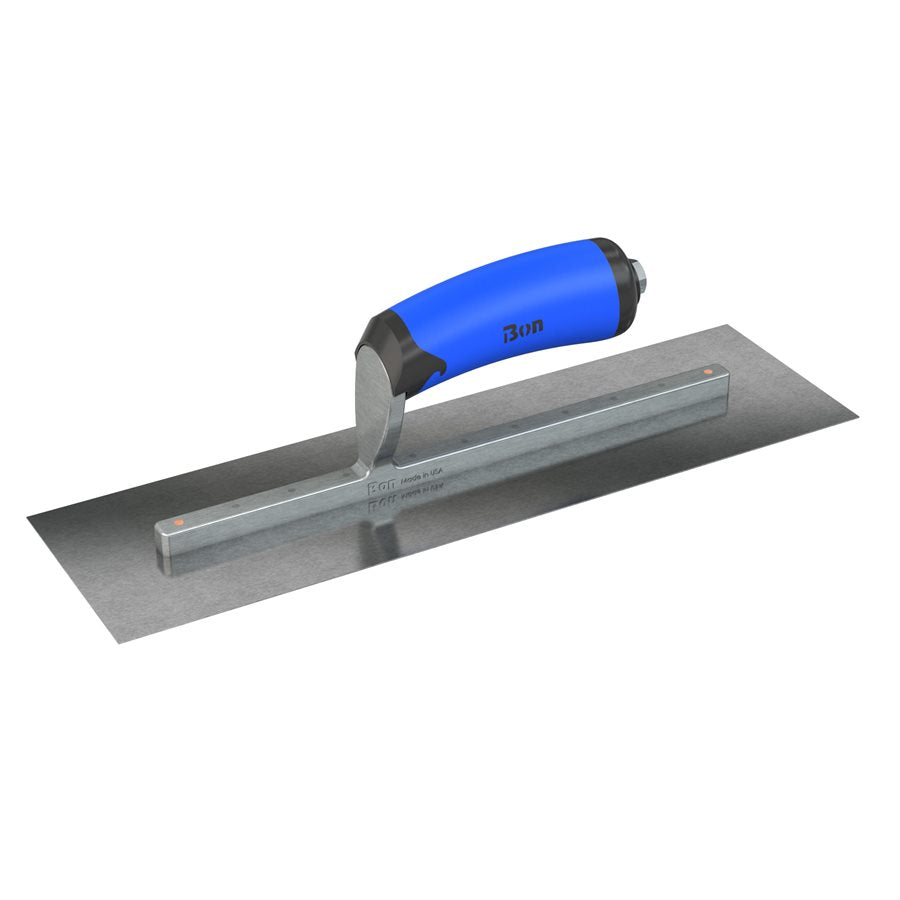 Bon Tool Carbon Steel Square End Finish Trowel - Comfort Wave Handle