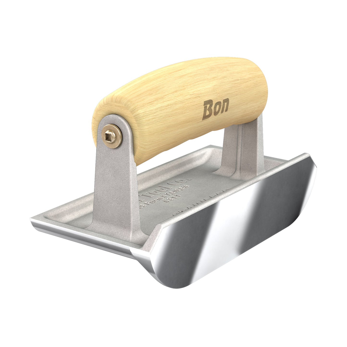 Bon Tool Stainless Steel Concrete Bullet™ Edger - Wood Wave Handle