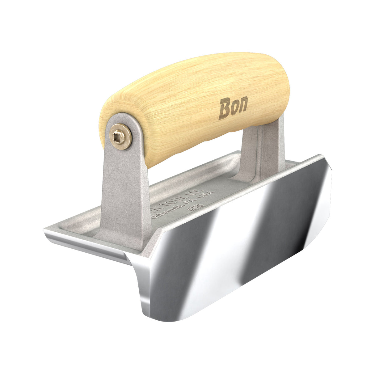Bon Tool Stainless Steel Concrete Bullet™ Edger - Wood Wave Handle