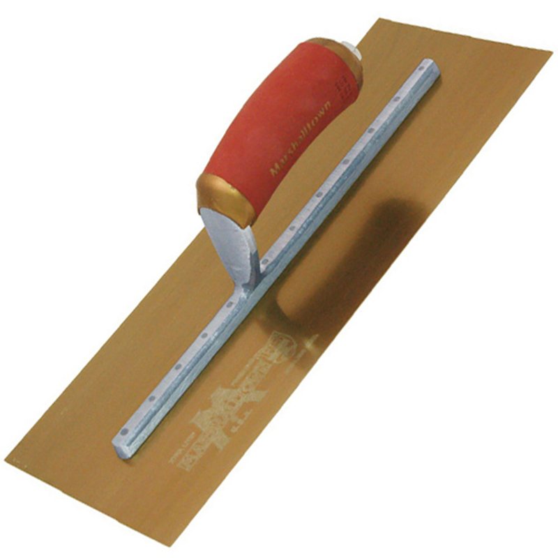 Marshalltown Gold Stainless Steel PermaShape Finishing Trowel DuraSoft Handle