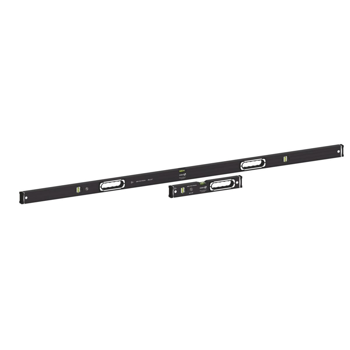 Stabila Dark Shadow Spirit Level Set 183 cm + 40 cm in anthracite matte black, Type 196-2.