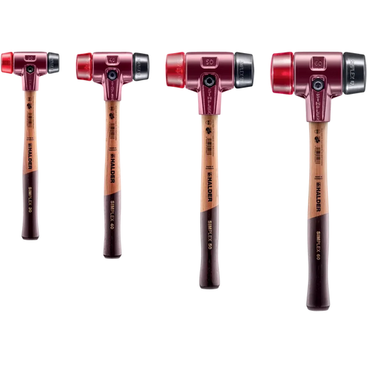 Halder Simplex soft-face mallet, cast iron housing - Rubber Composition / Plastic