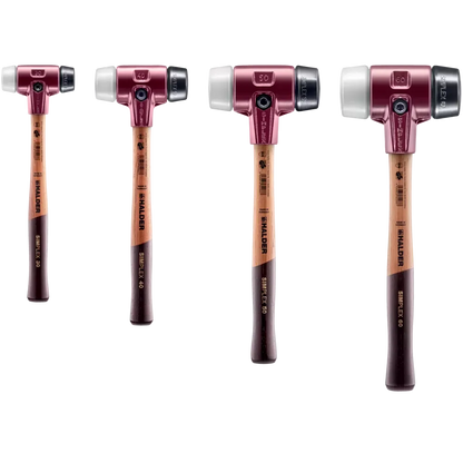 Halder Simplex soft-face mallet, cast iron housing - Rubber Composition / Superplastic