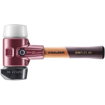 Halder Simplex soft-face mallet, cast iron housing - "Stand-Up" / Superplastic - Short Handle