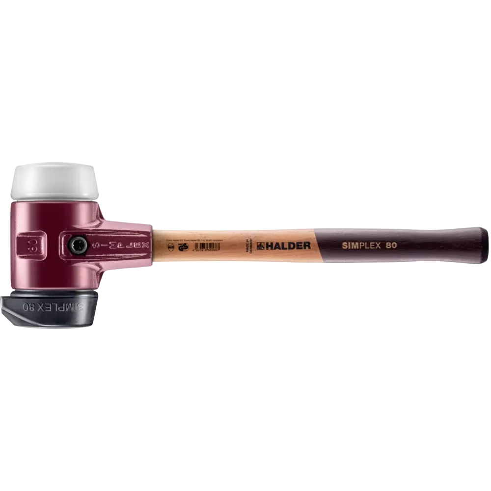 Halder Simplex soft-face mallet, cast iron housing - "Stand-Up" / Superplastic