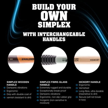 Halder Simplex soft-face mallet, cast iron housing - "Stand-Up" / Superplastic