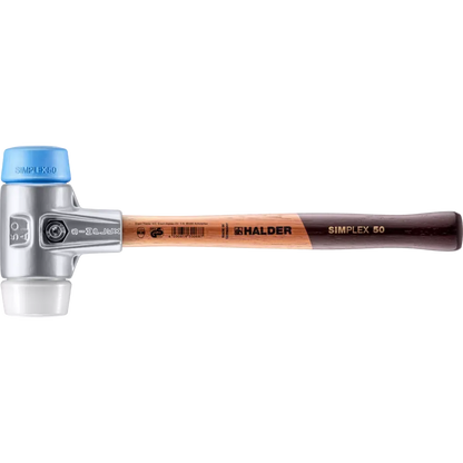 Halder Simplex soft-face mallet, aluminium housing - TPE-soft / Superplastic