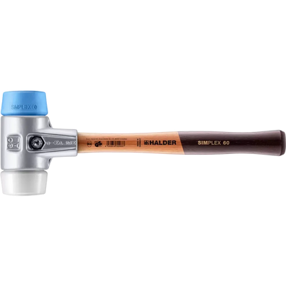 Halder Simplex soft-face mallet, aluminium housing - TPE-soft / Superplastic