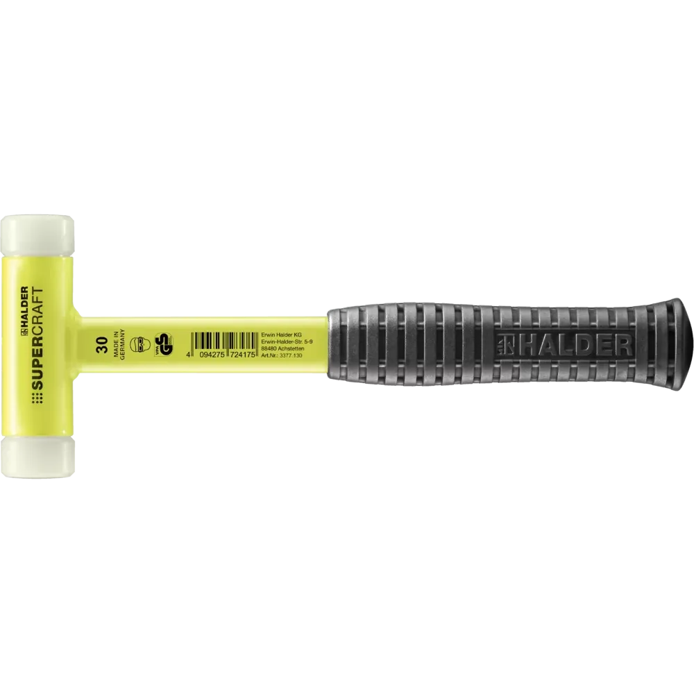 Halder Supercraft soft-face mallet, steel tube handle