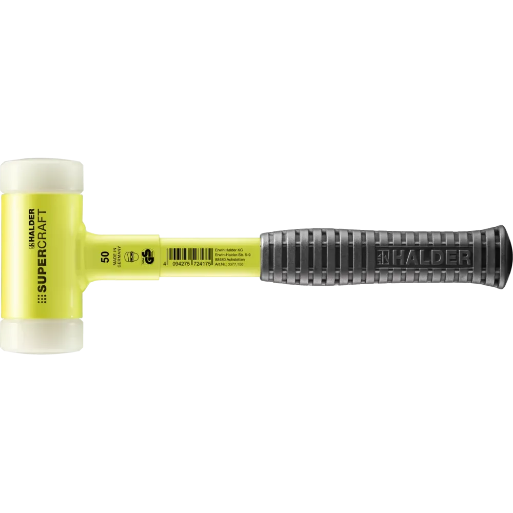Halder Supercraft soft-face mallet, steel tube handle