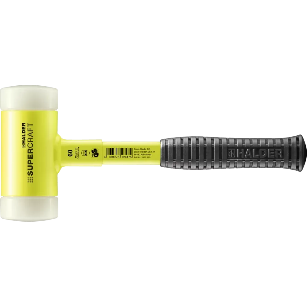 Halder Supercraft soft-face mallet, steel tube handle