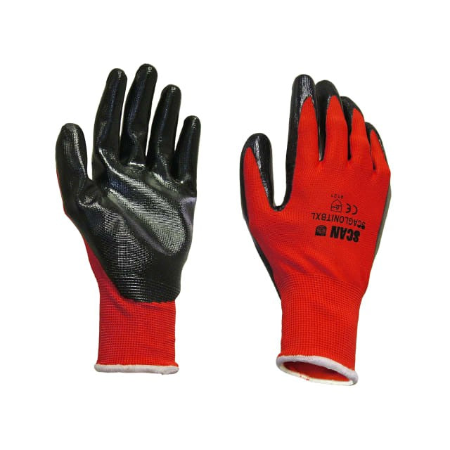Scan Nitrile Coated Knitted Gloves (1 x Pair)