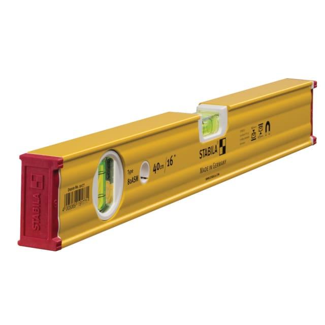 Stabila Magnetic Spirit Level 80 ASM PRO For Builders With Hands Free Alignment And Rare Earth Magnets