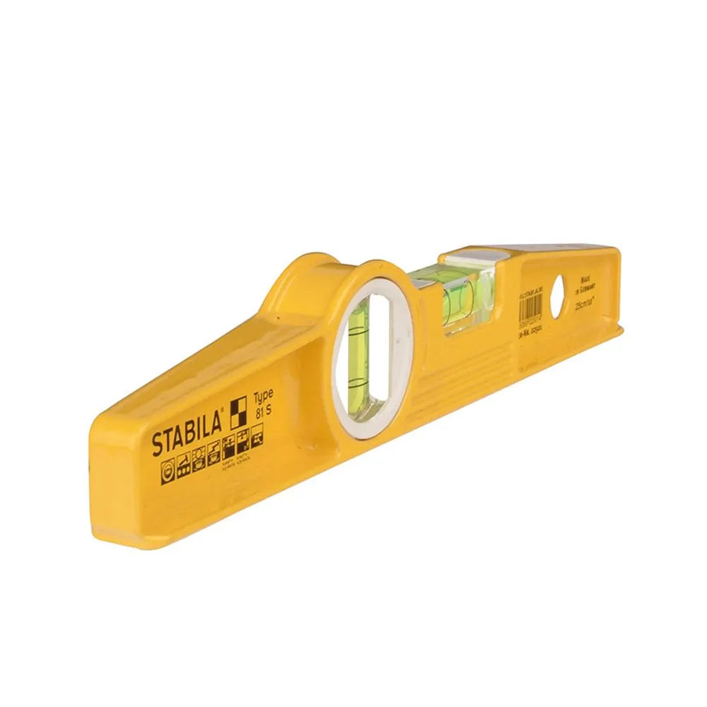 Stabila Torpedo Level 81S 25cm Precision Die Cast Frame Slim For Tight Spaces For Carpenters