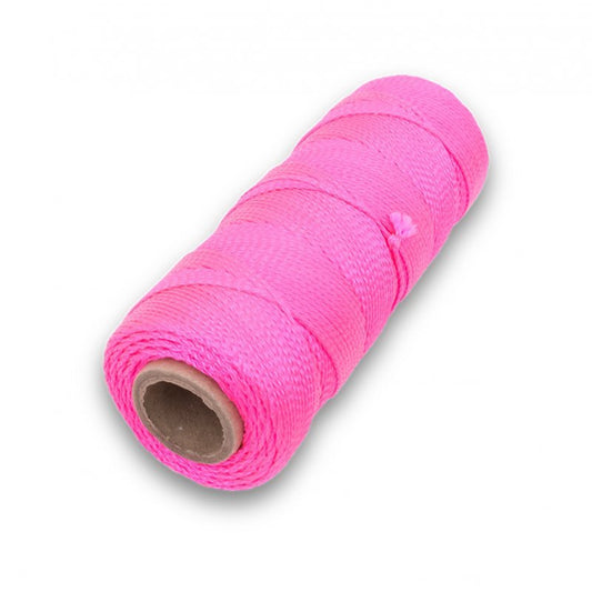 Marshalltown 500' Braided Nylon Fluorescent Pink Brick Line